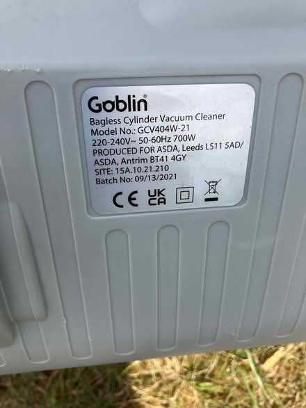 Photo of free Bagless Goblin Vacuum Cleaner (Headington OX3) #3