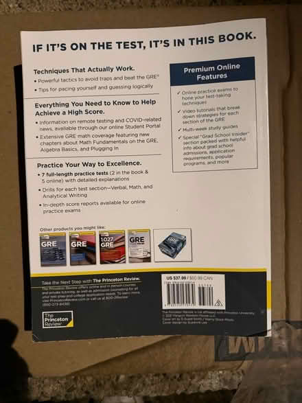 Photo of free The Princeton Review GRE 2022 book (1075 Valencia Avenue) #2