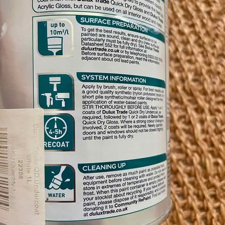 Photo of free Dulux Water Based Undercoat for Wood Paint (City of Bristol BS5) #2