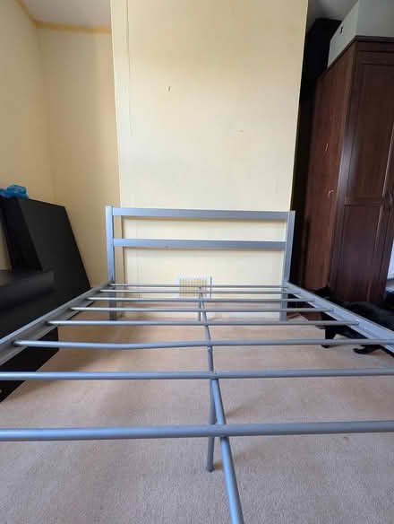 Photo of free Metal double bed frame (Walton-on-Thames) #3