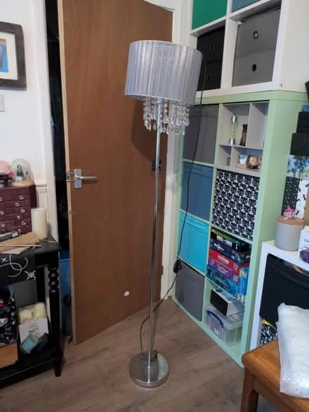 Photo of free Standing lamp and crystal shade (BL2 breightmet) #1