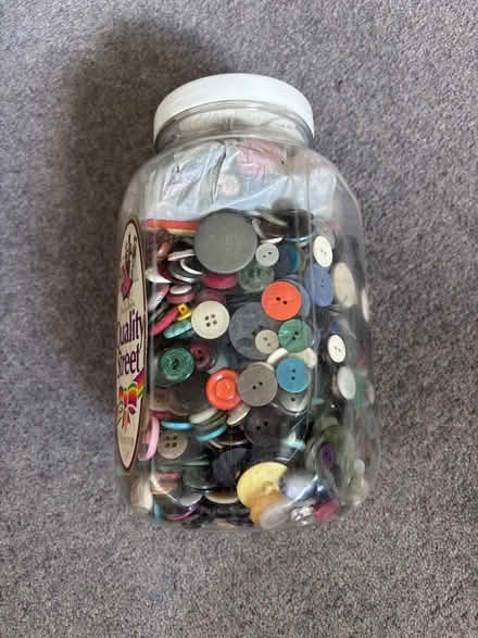 Photo of free Jar of buttons and some buckles (Waterlooville PO7) #1