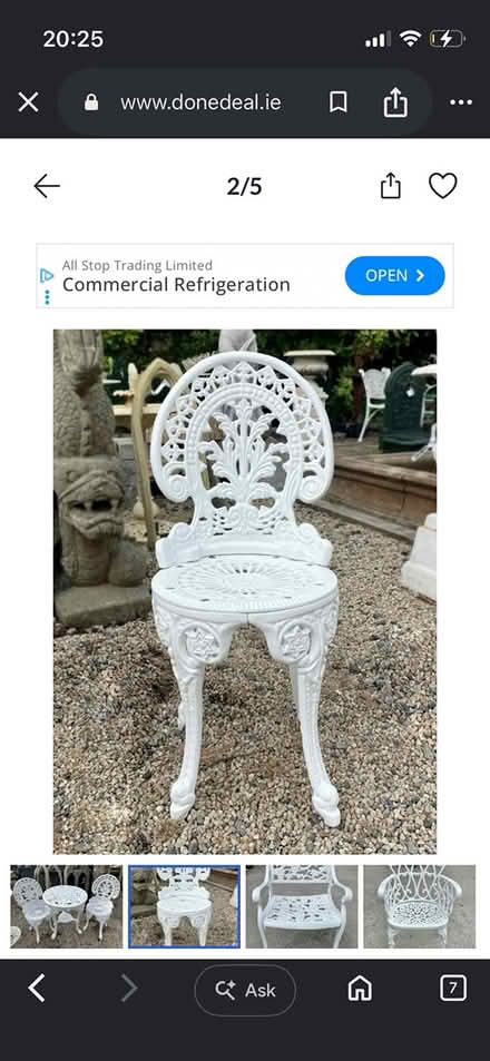 Photo of Looking: White garden chair (North dublin) #1