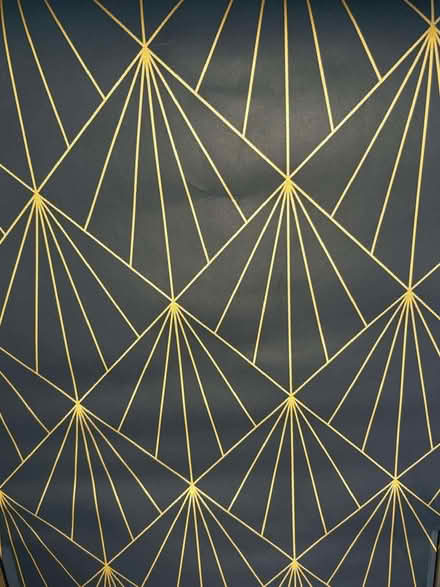 Photo of free Art deco style navy blue and gold wallpaper (West Norwood SE21) #1