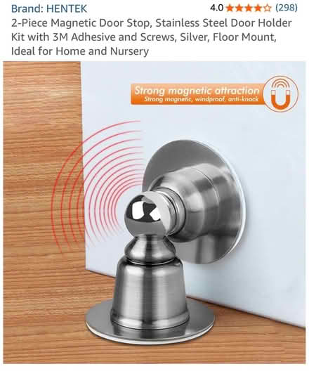 Photo of free Magnetic door stop x 2 (Oval) #2