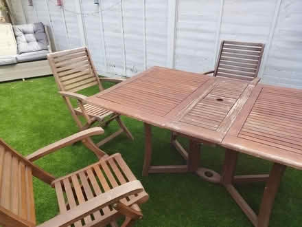 Photo of free Garden table and 4 chairs (Norwich NR2) #4