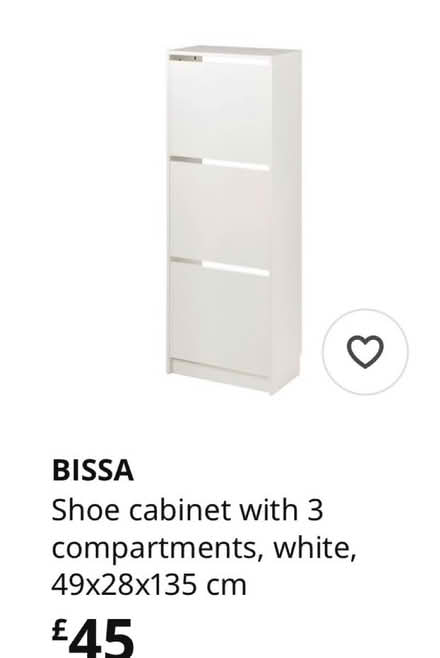 Photo of free Ikea Bissa Shoes Cabinet (N13 palmers Green) #1