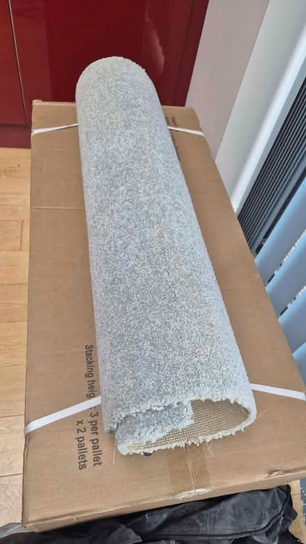 Photo of free 1.6 x 0.7m light blue carpet offcut (W5 - Northfields) #1