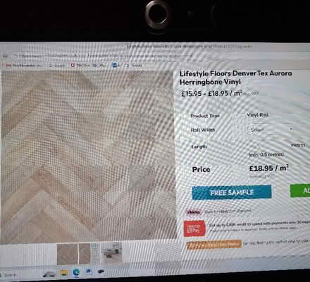 Photo of free 300x300 new vinyl flooring (Presteigne LD8) #1