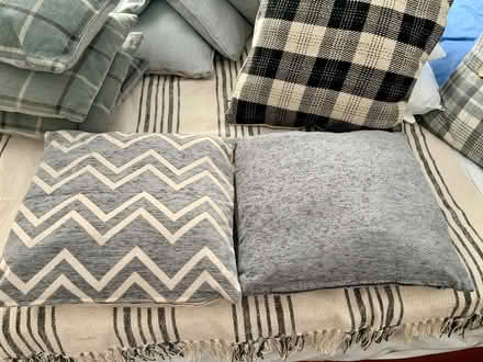 Photo of free 2 Medium Square Cushions. Greys. (Kendal LA9) #1