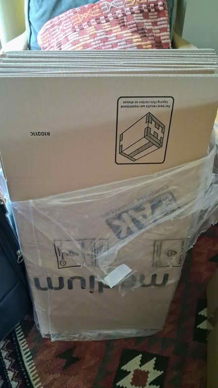 Photo of free 10 cardboard boxes - unused (I bought the wrong size) (Greaves LA1) #1