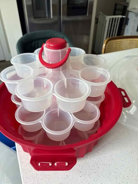 Photo of free Red & clear plastic cupcake holder (North Michigan Park/Brookland) #2