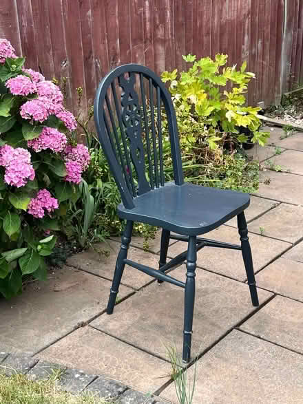 Photo of free Single dark grey wooden chair (Malvern Link WR14) #1