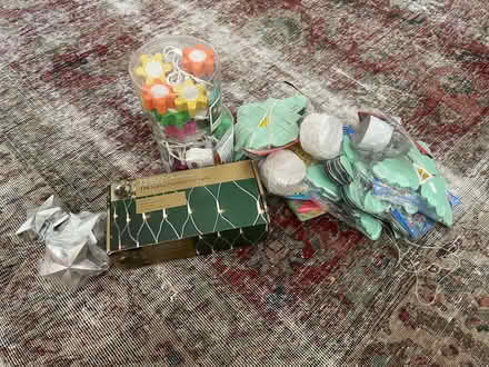 Photo of free New Party bits - lights and paper chains etc (Surbiton KT6) #1