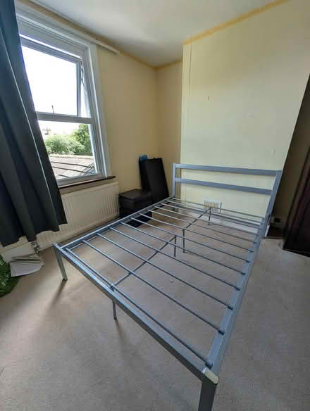 Photo of free Metal double bed frame (Walton-on-Thames) #1