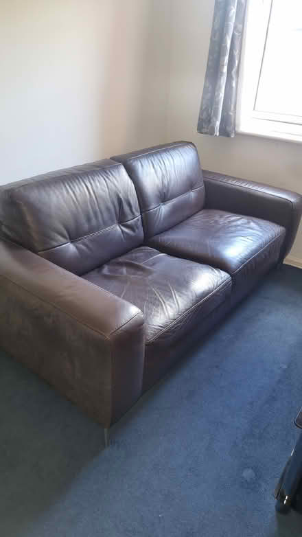Photo of free 2 seater leather sofa (Maidenbower RH10) #3