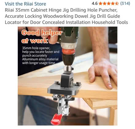 Photo of free Cabinet hinge drilling guide (Oval) #2