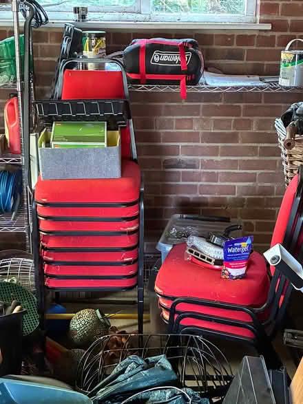 Photo of free 10 red chairs (Girton CB3) #1