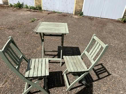 Photo of free Garden table & 2 chairs (Teddington TW11) #1
