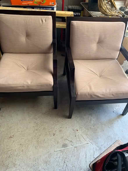 Photo of free Pair of beige armchairs (Downtown San Rafael near 101) #1