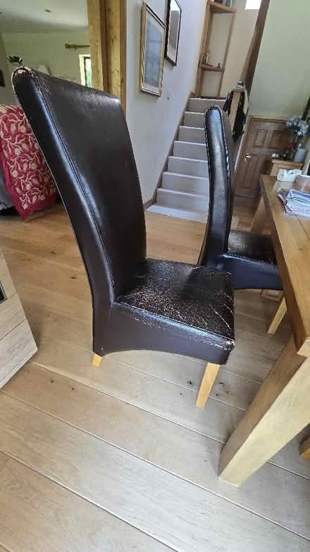 Photo of free 6 x faux leather diningroom chairs (Llanyre LD1) #4