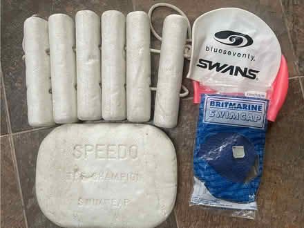 Photo of free Two old swim floats and 3 caps (Fairfield LA1) #1
