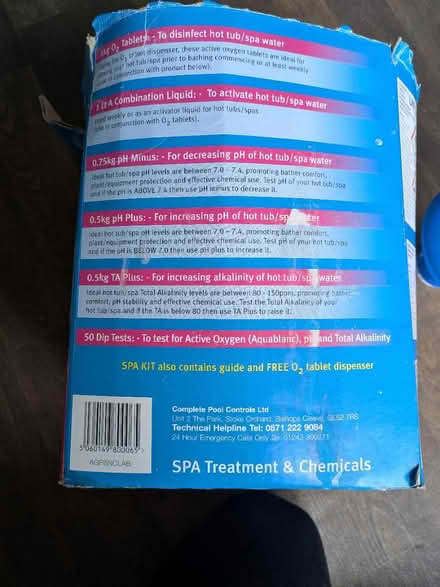 Photo of free Oxygen Hot tub/pool chemicals (PR25 leyland) #2