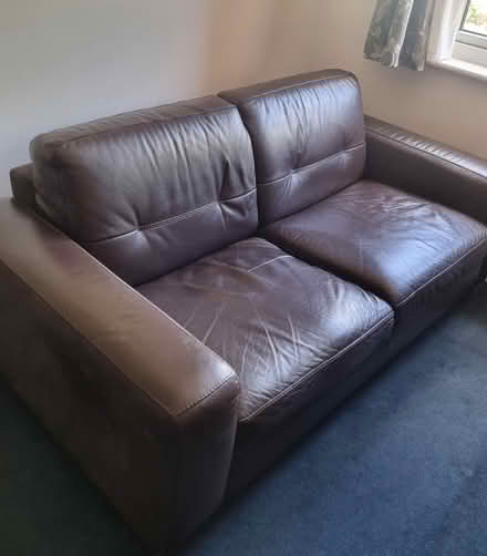 Photo of free 2 seater leather sofa (Maidenbower RH10) #1