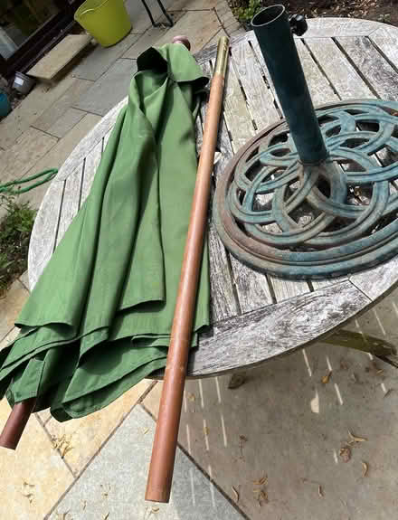 Photo of free Tall garden umbrella, with base (Witney OX28) #2