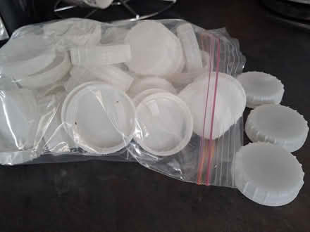 Photo of free 60 plastic milk bottle tops (Styvechale, Coventry) #1