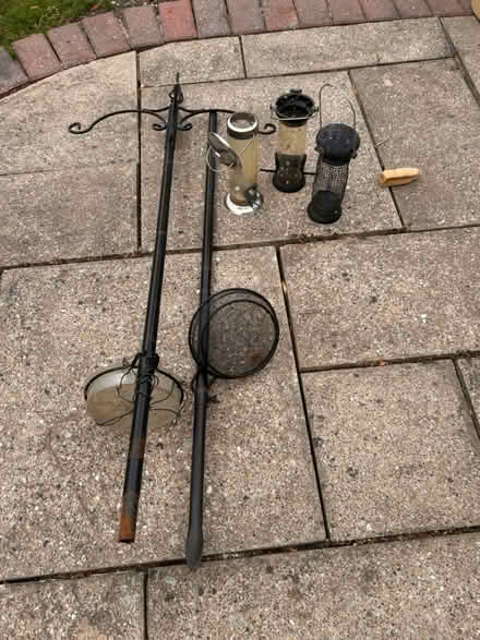 Photo of free Bird feeder pole and feeders (St Neots PE19) #1
