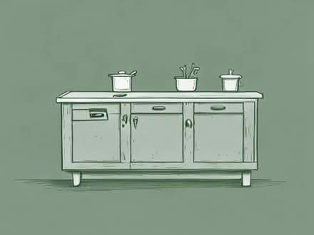Photo of kitchen cabinets and worktop (Hamstead B43) #1
