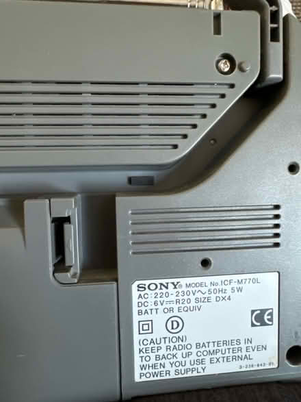 Photo of free Small Sony radio with clock and alarm (Ashford TW15) #2