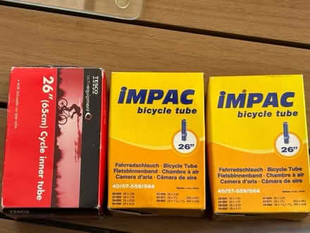 Photo of free Inner tubes for bicycle tyre 26” (Wickford, Essex SS11) #1