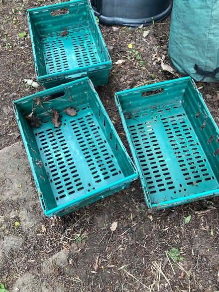 Photo of free Three green plastic crates (Heeley Green S2) #1
