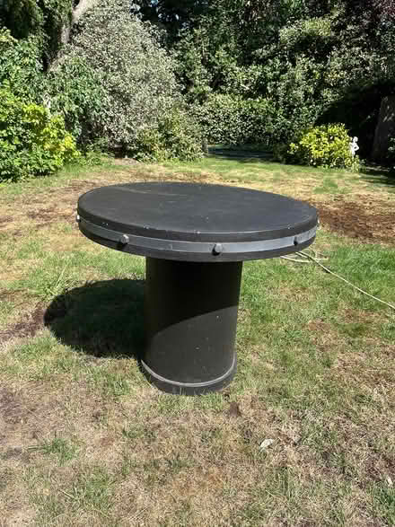 Photo of free Round solid black table (Barnes SW13) #1