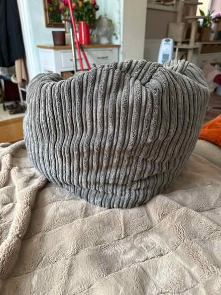 Photo of free Grey cord pouffe (Southsea PO5) #1