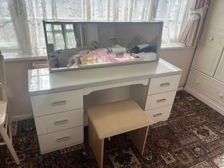 Photo of free Dressing table with free standing mirror and seat (Harold Wood RM3) #1