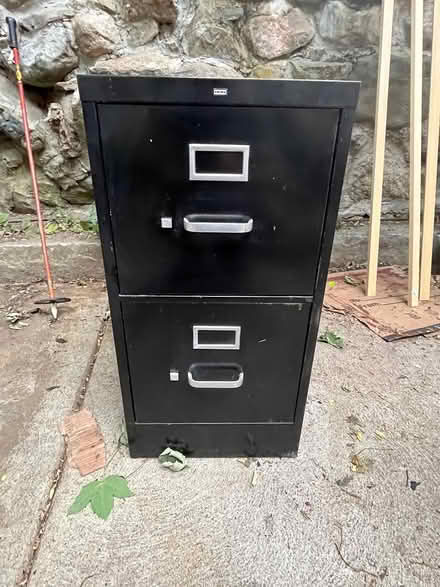 Photo of free Two-drawer filing cabinet (East Watertown) #1