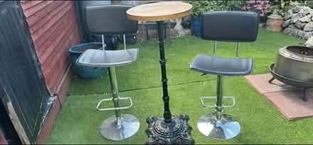 Photo of free Heavy cast iron bar table two stool (BR6) #2