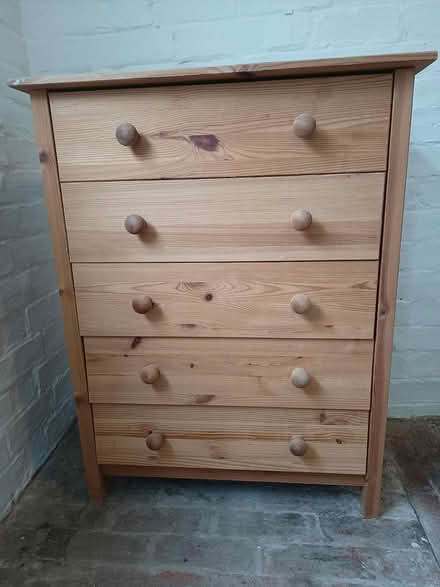 Photo of free Wooden chest of drawers (Wellingborough NN8 5) #1