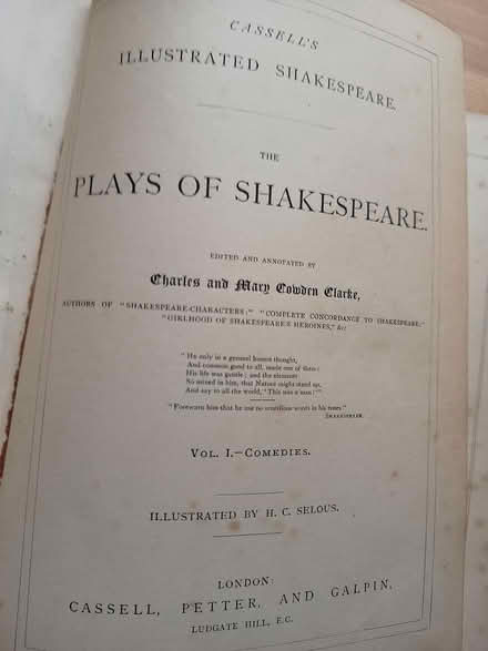 Photo of free The Plays of Shakespeare,c1890-3vol (Wellingborough NN8 5) #2