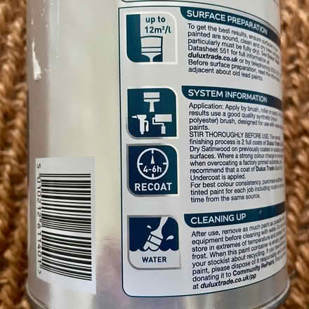 Photo of free Dulux - Satinwood Paint - Polished Pebble (City of Bristol BS5) #2