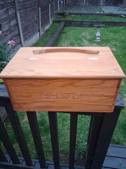 Photo of free Wooden Bread Bin. Handle needs glue (Salford M6) #1