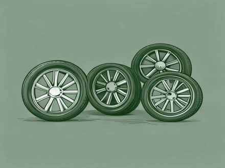 Photo of 4 Vw steel wheels with tyres needed 5 stud (Dovecotes WV8) #1