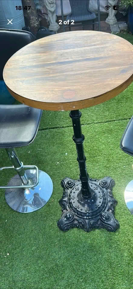 Photo of free Heavy cast iron bar table two stool (BR6) #1