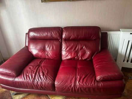 Photo of free 2 seat sof, armchair, footstool (Castleford WF10) #2