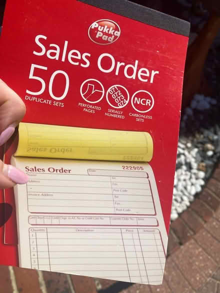 Photo of free Book of empty sales order (Harold Wood RM3) #1