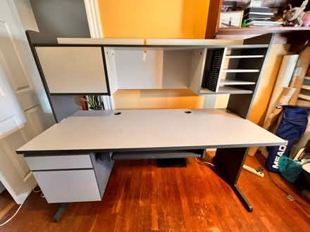 Photo of free Desk with top shelves (Everett near Chelsea) #1