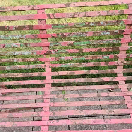Photo of free Metal garden bench (Univ Hts corner Silsby/Fenwick) #1
